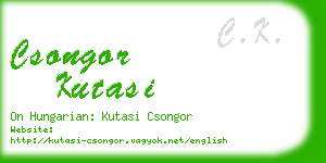 csongor kutasi business card